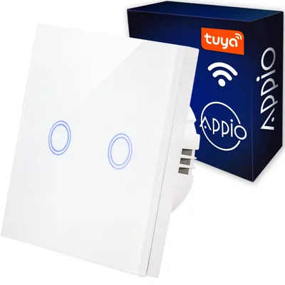 Produktbild von Appio Doppel Touch Lichtschalter Glas WiFi Smart