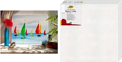 Produktbild von KREUL SOLO GOYA, Lackierung, Vorgestreckte Leinwand, Weiß, Baumwolle, 380 g/m², 150 mm