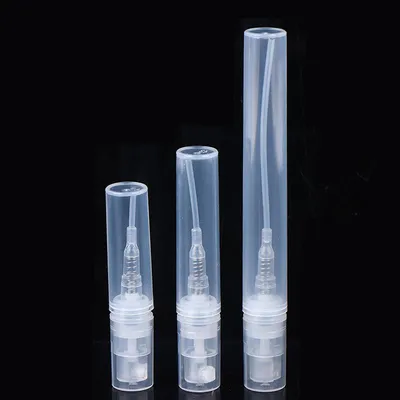 Produktbild von STUNQ® 10 Stück 2/3/5 ml Sprühfläschchen, Mini transparente leere Nachfüll-Parfümflakons, Zerstäuber, Reisebehälter für Damen