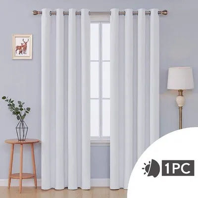 Immagine prodotto di Tende oscuranti a prova di luce, con occhielli, 140x290 cm, grigio-bianco