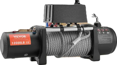 Produktbild von Elektrische Winde, drahtlose und kabelgebundene Fernbedienung, robuste Stahlseil, 13500lbs