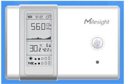 Image de Milesight IoT LoRaWAN Capteur de surveillance de l'ambiance intérieure AM104 (AM104-868M)