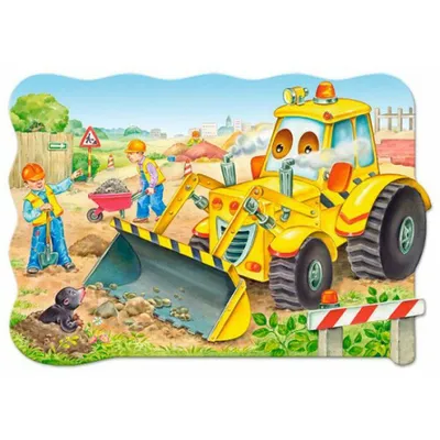 Produktbild von Castorland Bulldozer in action Puzzle 20 Teile maxi   C-02139-1