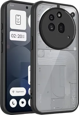 Produktbild von Hülle für Nothing Phone 3A Pro Transparente Rückseite TPU Bumper Stoßfest Handyhülle Schwarz