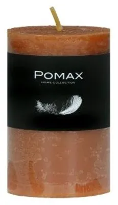 Image de Bougie Pomax, en cire de paraffine, couleur rouille, diamètre 5 cm, hauteur 8 cm