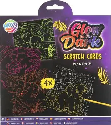 Obrázek produktu pro Kreativní sada na vyškrabování Zoo 19,5 x 19,5 cm 4 ks
