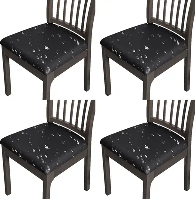 Produktbild von BESTCOVERS 100% Wasserdicht und öldicht Kunstleder Leder Polyurethan Sitzbezug Stuhlbezug Stuhlhusse Stretch Universell 4 Stück