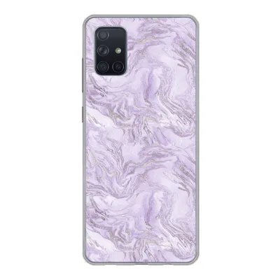 Produktbild von MuchoWow® Handyhülle Schutzhülle Hülle für Samsung Galaxy A71 Marmor - Silber - Muster Silikon Softcase Handy Hülle - Kartenbesitzer