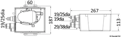 Immagine prodotto di Sistema di pompaggio per doccia 41 l/min 24 V Osculati 16.413.85