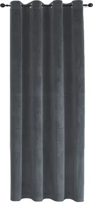Produktbild von Verdunkelungsvorhang Samt weich Anthrazit 140x225 cm Ösen Vorhang blickdicht Ösenaufhängung abdunkelnd Gardine