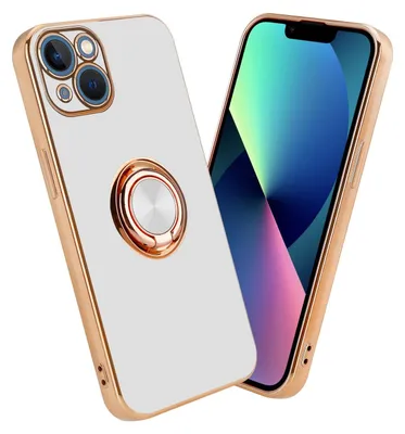 Produktbild von Cadorabo Schutzhülle für Apple iPhone 13 MINI Hülle in Weiß Etui Case Cover Kameraschutz magnetische Autohalterung