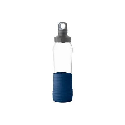 Produktbild von emsa Glas-Trinflasche Drink2Go 0,7 Liter dunkelblau