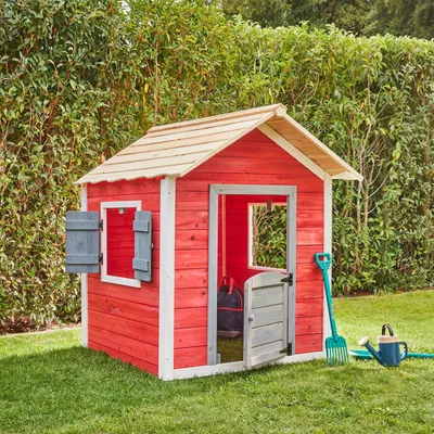 Zdjęcie produktu dla HOME DELUXE - Domek do zabawy - DAS KLEINE SCHLOSS - 101 x 106 x 128 cm Testowany przez - zawiera materiał montażowy I Domek ogrodowy Domek drewniany Domek dla dzieci