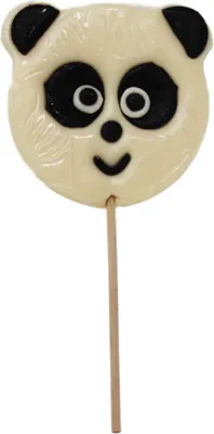 Produktbild von Holland Foodz Panda Lutscher in schwarz weiß mit Fruchtgeschmack 100g
