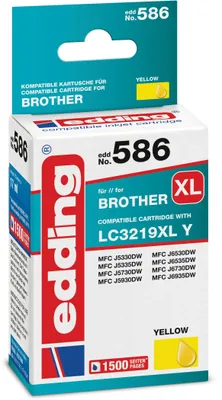 Produktbild von Edding Tintenpatrone EDD-586 ersetzt Brother LC3219XLY