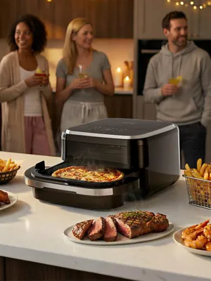 Productafbeelding van Heteluchtfriteuse 11-in-1 - 2200 W Vermogen - 4,2 Liter Inhoud - Pizzaoven - Met Touchscreen