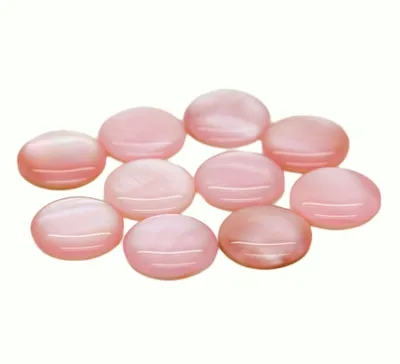 Produktbild von 1 Hochwertiger, rosa Perlmutt Cabochon, 15mm