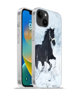 Produktbild von MuchoWow® Handyhülle Schutzhülle Hülle für Apple iPhone 14 Plus - Soft case Pferd - Schnee - Winter Silikon Softcase Handy Hülle - Abbildung