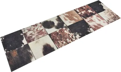 Produktbild von Küchenteppich Waschbar Tierfell 60x180 cm Samt