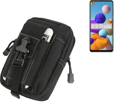 Produktbild von K-S-Trade Gürtel Tasche kompatibel mit Samsung Galaxy A21s Gürteltasche Holster Schutz Hülle Handy Hülle Smartphone outdoor Handy-Hülle schwarz