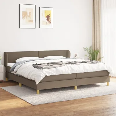 Produktbild von The Living Store Boxspringbett mit Matratze Taupe 200x200 cm Stoff