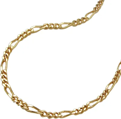 Produktbild von 1,4mm Figarokette Halskette Collier aus 14Kt 585 Gold Gelbgold 45cm
