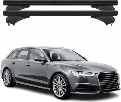 Image de Barres de toit Menabo pour Audi A6 4G Avant 2015-2018 Aluminium noir 2x