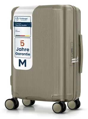 Produktbild von 4FLY Hartschalen-Handgepäckkoffer M 57×36×22 cm (36L) aus Polycarbonat – mit TSA-Schloss, 4 Spinner-Doppelrollen und Aluminium-Teleskopgriff