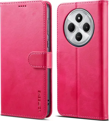 Produktbild von Hülle für Xiaomi Redmi 14C, Klapphüllen Brieftasche Leder Magnetverschluss Ständer Schutzhülle Rosa