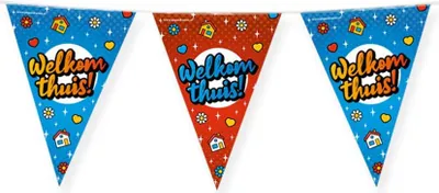 Image de Paperdreams Party Flag -Ligne - Bienvenue à la maison Cartoon