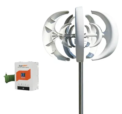Obrázek produktu pro Vertikální generátor větrné turbíny, vysoká účinnost, odolná konstrukce, hybridní řídicí jednotka 1, 1000 W-c, 12 V-a