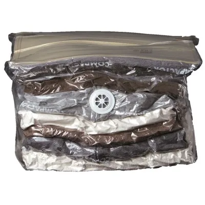 Produktbild von Compactor - Manueller Vakuumbeutel 30x20xH.50 cm - Für Kleidung und Wäsche - Ohne Staubsauger - Ideal für Reise, Koffer und kleine Räume - Reduziert V