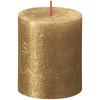 Produktbild von Bolsius Rustik Kerze Gold 80/68mm