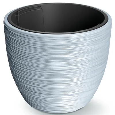 Produktbild von Prosperplast Pflanztopf Furu Stripes - Kunststoff - hellgrau - D35 cm