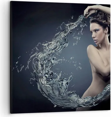 Produktbild von Bild auf Leinwand - Leinwandbild - Weiblich modell posieren schön - 50x50cm - Wand Bild - Wanddeko - Leinwanddruck - Bilder - Kunstdruck - Wanddekoration - Leinwand bilder - Wandkunst - AC50x50-2577