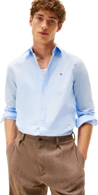 Produktbild von Tommy Hilfiger Herren Hemd Flex Poplin Kent Collar Slim Fit, Blau (Sweet Blue),