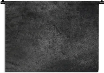 Produktbild von MuchoWow® Wandteppich Wandbehang Beton - Strukturiert - Retro - Schwarz - Grau - Rustikal 60x45 cm Tapisserie Dekoration Wandtuch - Das Schlafzimmer