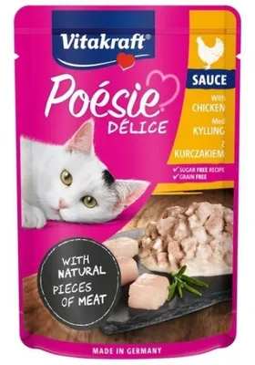 Zdjęcie produktu dla VITAKRAFT POESIE DELICE mokra karma dla kota kurczak 85g