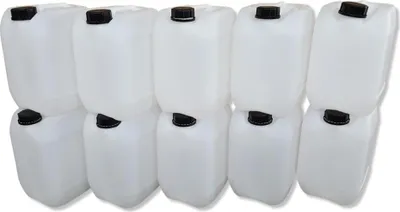 Produktbild von 10 Stück 10 Liter Kanister, Wasserkanister Farbe natur DIN51 (10x10knn51)
