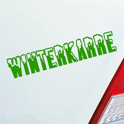 Produktbild von Auto Aufkleber Winterkarre Tuning 15x3 cm Hellgrün Sticker Heckscheibenaufkleber
