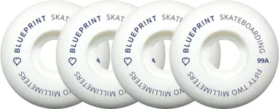 Zdjęcie produktu dla Zestaw 4 kółek do deskorolki Blueprint Mini Heart (52 mm|białe)