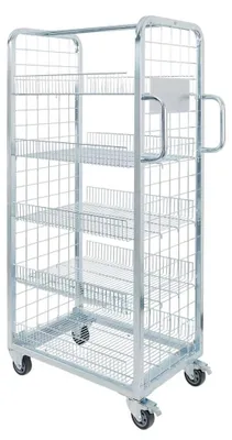 Zdjęcie produktu dla Wózek półkowy kompletacyjny FORKBERG SORTUS 5 półek ocynk nośność 150kg 76x50x170cm