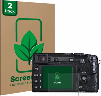 Produktbild von 2x ScreenLeaf Schutzfolie für Fujifilm X-E1 nachhaltiger Displayschutz Display Schutz Folie Klar Transparent