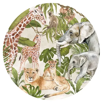 Image de Solidchoice - Décoration murale pour chambre d'enfant avec motifs d'animaux