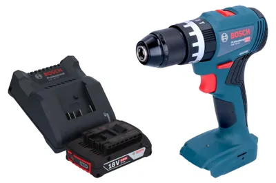 Zdjęcie produktu dla Akumulatorowa wiertarko-wkrętarka udarowa Bosch GSB 18V-45 Professional 18 V 45 Nm bezszczotkowa + 1x akumulator 2,0 Ah + ładowarka