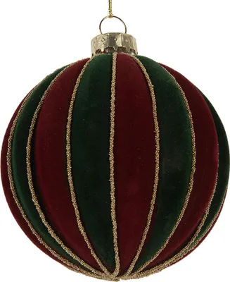 Produktbild von Clayre & Eef Weihnachtskugel Ø 8x8 cm Rot Grün Glas