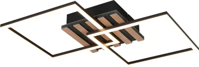 Image de Reality Luminaires Plafonnier LED ZARO BHT 59,50 x 8 x 35,50 cm noir
