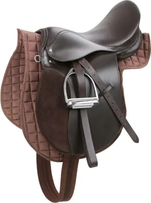 Produktbild von Kerbl Sattelset Haflinger Gr.17,5 Zoll Kammerweite 34,5cm Gurt 125cm braun 32198