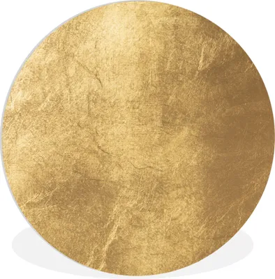 Produktbild von MuchoWow® Rundes Wandbild - Runde Bilder Licht fällt auf eine goldene Wand Ø 30 cm Kreis Wanddekoration Kunststoff - Wandkreis - Wandschmuck - Schlafzimmer - Bilder - Der Kreis - Kunst für die Wohnung - Plastik - Kunstdruck - Wandbild