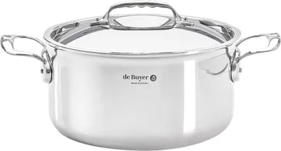Produktbild von De Buyer Affinity Bratentopf Edelstahl mit Deckel 24 cm